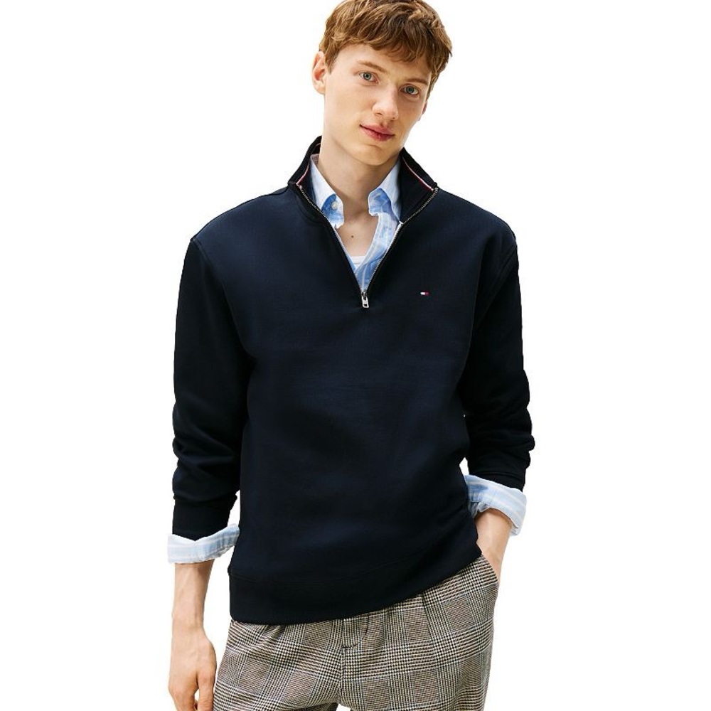 Tommy Hilfiger Logo Quarter Zip Top